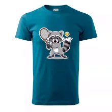 Mýval hrá tenis kreslený