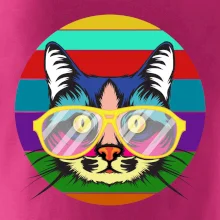 Mačka pri farebnom západe