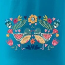 Folklór - dva farebné vtáčiky