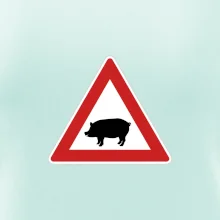 Dopravná značka - Pozor prasa domáca Dopravná značka - Pozor prasa domáca