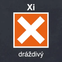 Xi Dráždivý - Výstražná tabuľka na tričku