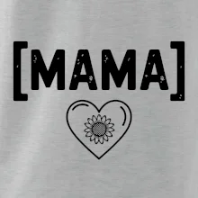 Mama nápis a srdce a slnečnice