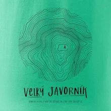 Velký Javorník (Beskydy) - vrstevnice v kruhu