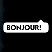 Nápis Bonjour Nápis Bonjour