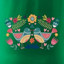 Folklór - dva farebné vtáčiky