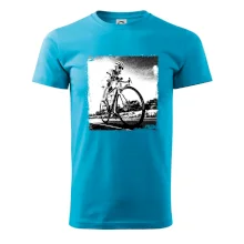 Cyklista čiernobiela cesta Cyklista čiernobiela cesta