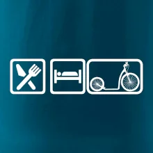 Eat sleep kolobežka veľké a malé koleso