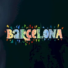 Barcelona Farebný nápis