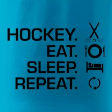 Pozemný hokej eat sleep repeat