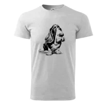 Čiernobiela karikatúra baset