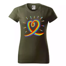 Srdce pride dúha kreslená