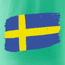 Švédsko vlajka štetkou