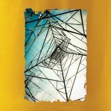 Farebné nebo - stožiare vysokého napätia