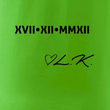 Dátum výročia a iniciály