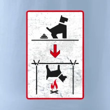 Tričko pre odporcov sraní na chodníku