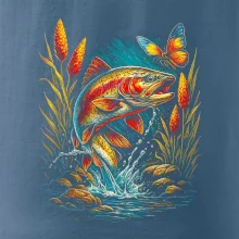 Obrázok pstruh a motýľ