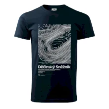 Děčínský Sněžník - vrstevnice v obdĺžniku