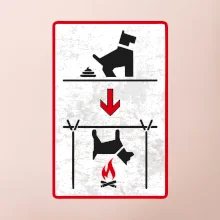 Tričko pre odporcov sraní na chodníku