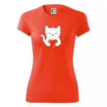 Mačka drží srdce Mačka drží srdce