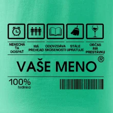 Vaše meno - čiarový kód