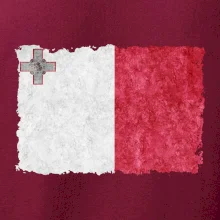 Vlajka Malta ohrýzaná