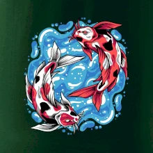 Yin & Yang Koi kapor - červený