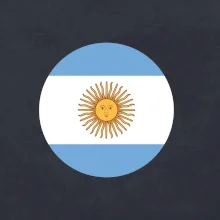 Argentína vlajka guľatá