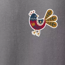 Folklór na prsníku sliepky