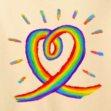 Srdce pride dúha kreslená