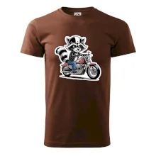 Mýval na motorke kreslený