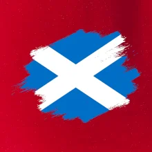 Škótska vlajka kreslená štetcom