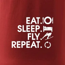 Eat sleep fly repeat - skoky na lyžiach