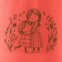 Matka a dcéra v objatí