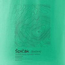 Špičák - vrstevnice v obdĺžniku