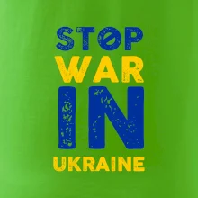Farebný nápis Stop war in ukraine
