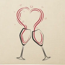 Víno je láska - srdiečka