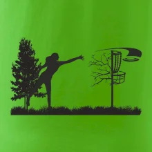 Disc golf - žena čierny obrázok