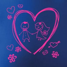 Svadba - kreslené srdce