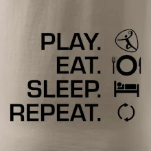 Play Eat Sleep Repeat hádzaná Play Eat Sleep Repeat hádzaná