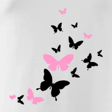 Motýle ružovo čierni