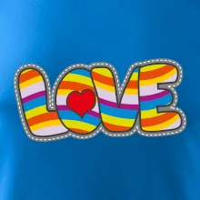 Love nápis dúhový