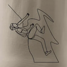 Lezec na skale jedným ťahom