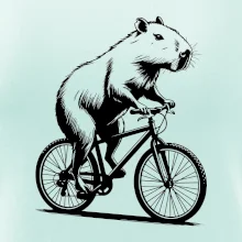 Kapybara na kole černá