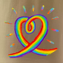 Srdce pride dúha kreslená