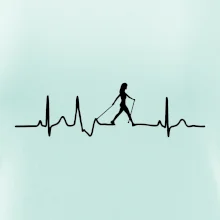 EKG nordic walking žena