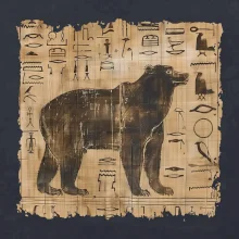 Egyptské hieroglyfy medveď