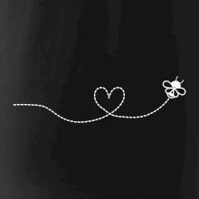 Dráha letu včely - srdce