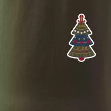 Folklór na prsníku vianočný stromček