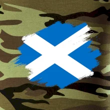 Škótska vlajka kreslená štetcom