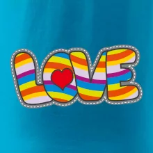 Love nápis dúhový